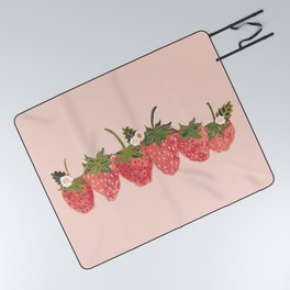 Strawberry Lineup Picnic Blanket