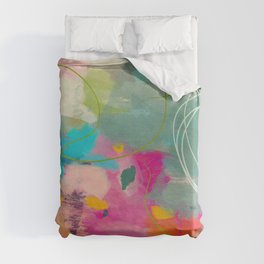 mixed abstract brush color study art 1 Duvet Cover