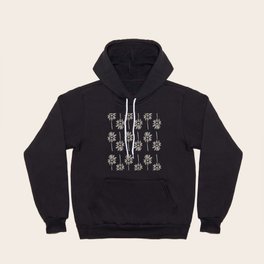 Speckled Daisy Black and White Print Hoody