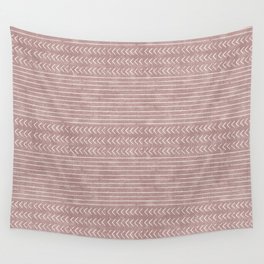 arrow stripes - cream on mauve Wall Tapestry