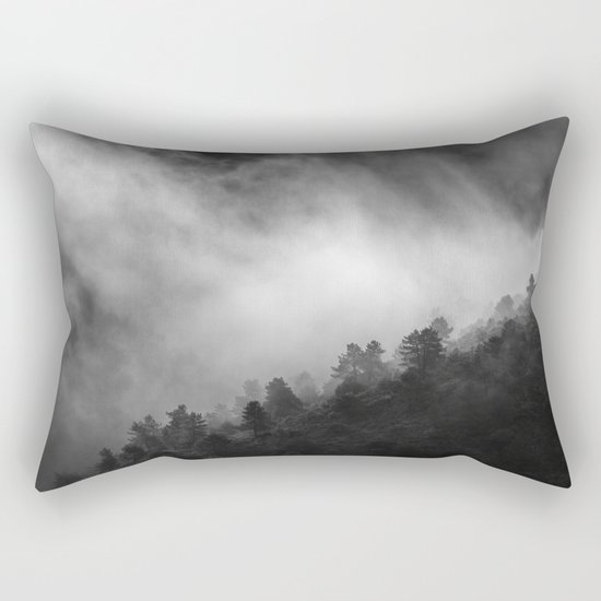 "Memories..." Into the woods. Foggy sunrise Rectangular Pillow