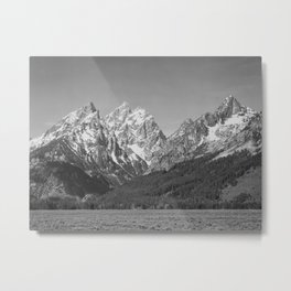 Ansel Adams - Grass Valley and Grand Tetons Metal Print | Tetons, National, Film, Mountains, Master, Park, Black And White, Adams, Grand, Photo 