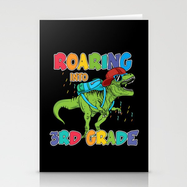 Third Grade dinosaur back to school Stationery Cards