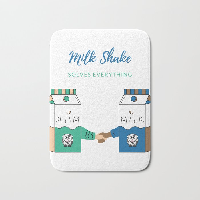 Milkshake solves everything Bath Mat