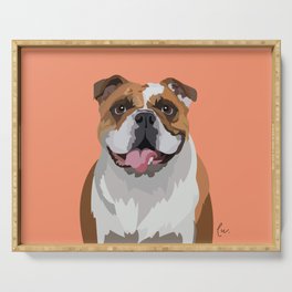 Bulldog Portrait Serving Tray