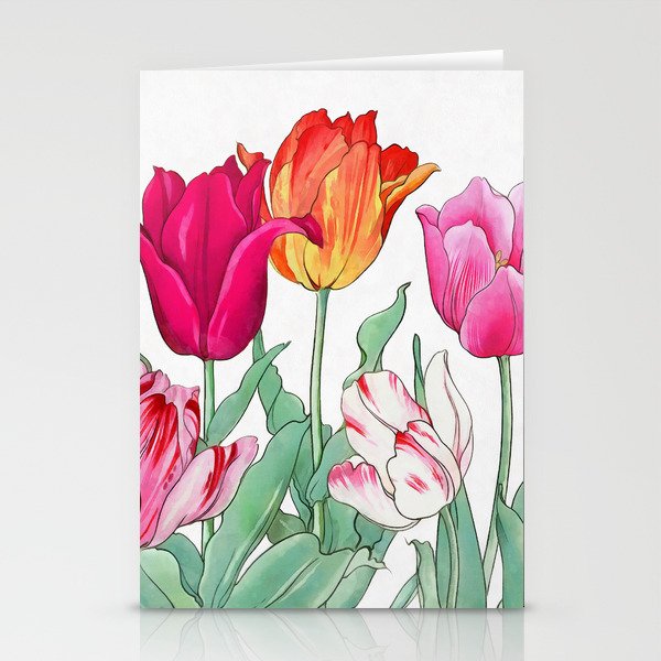 Tulips Garden Stationery Cards