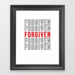 Forgiven - Modern, Minimal Faith-Based Print - Christian Quotes Framed Art Print