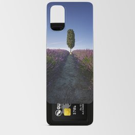 Cypress Tree and Lavender Flowers. Tuscany Android Card Case