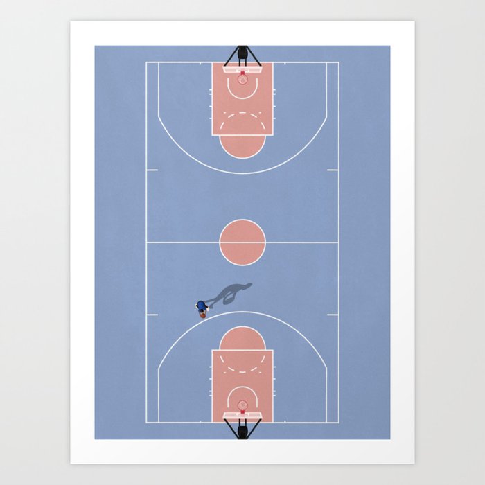 Playing Basketball | Pastel Colors Basketball Colors  Art Print