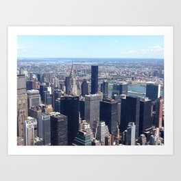 Christler Building NYC From Above Art Print | Newyorkcity, Photo, Manhattan, Christlerbuilding, Color, Nyc, Bridge 