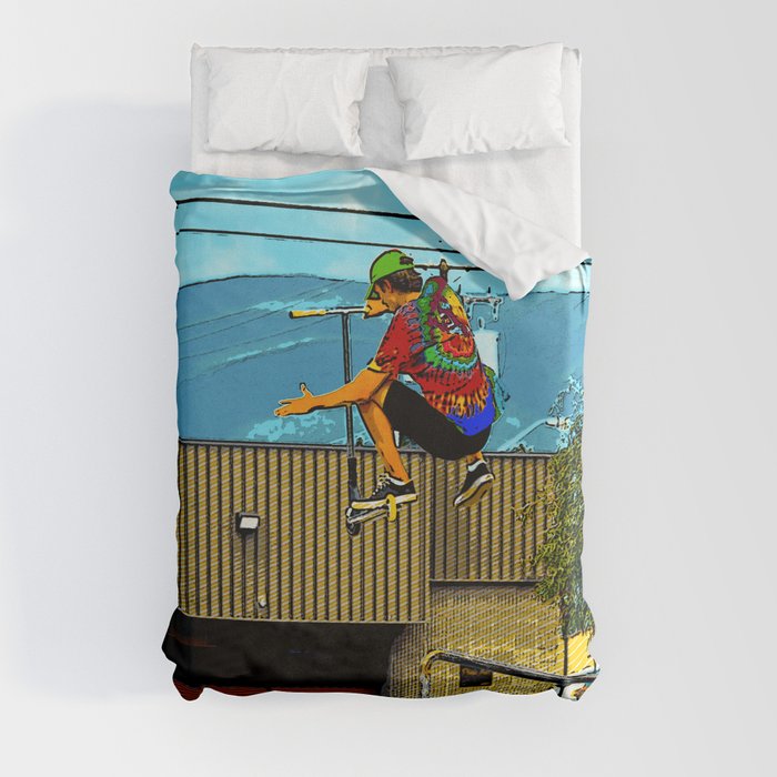 Born to Scoot - Scooter Boy Duvet Cover