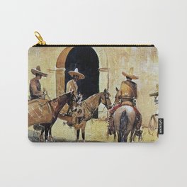 “Los Caballeros” by Edward Borein Carry-All Pouch | Vaquero, Etching, Cowboys, Horseback, Spanish, Painting 