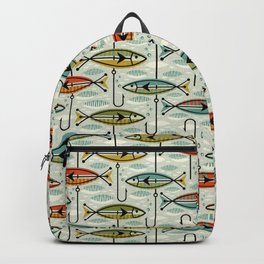 Vintage Color Block Fish Backpack