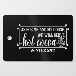Funny Winter Hot Cocoa Sign Cutting Board