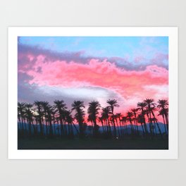 Coachella Sunset Art Print