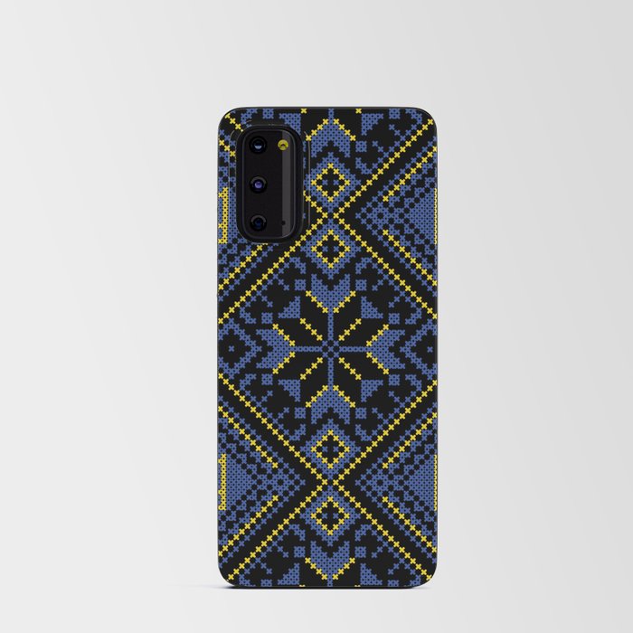 Ukrainian colors tricot style art for home decoration. Android Card Case