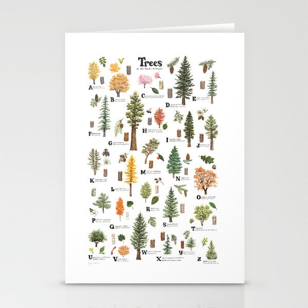 Trees of the Pacific Northwest Stationery Cards