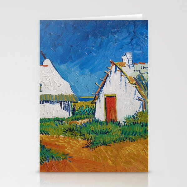 Three white cottages in Saintes-Maries Stationery Cards