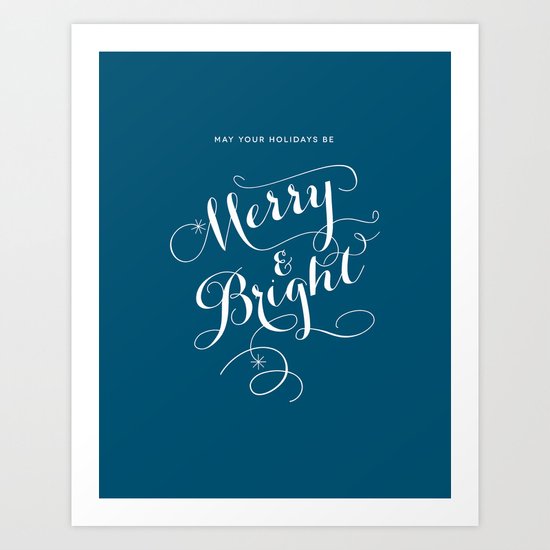 Merry & Bright Art Print