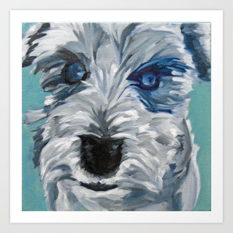 Sweet Pea Dog Portrait Art Print By Evelynmccorristinpeters Society6