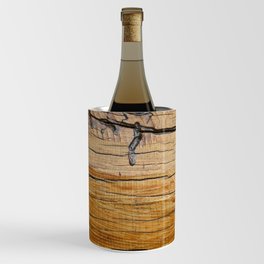 Natural wood background, wood slice and organic texture Wine Chiller