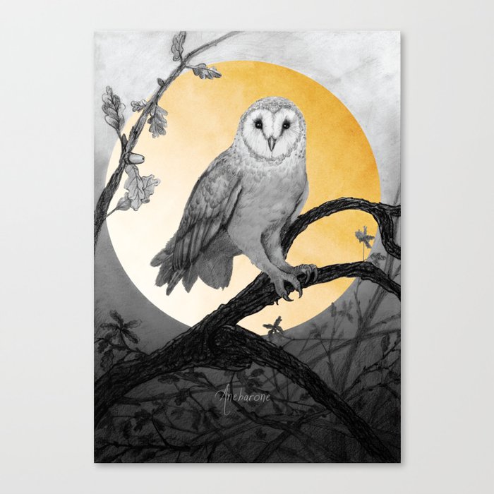 Golden Owl Canvas Print