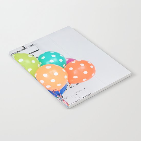 Balloon blue orange yellow green Notebook