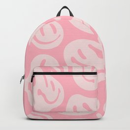 Pinkie Melted Happiness Backpack | Trippy, Lavalamp, Popart, Pink, Smile, Happy, Melted, Swirl, Liquify, Smiley 