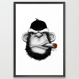 Cigar Monkey Framed Art Print