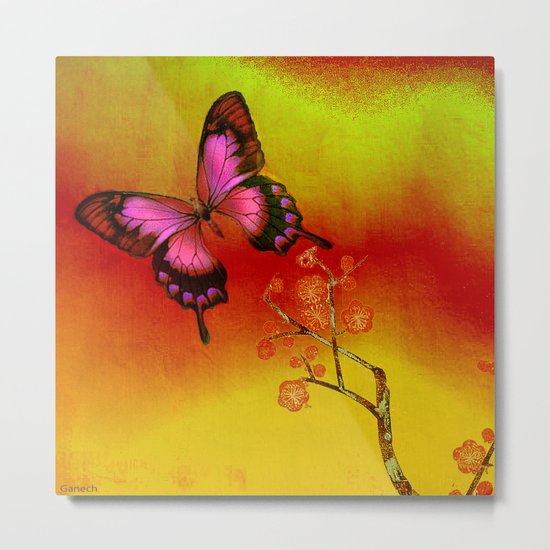 le papillon Japonais Metal Print