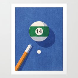 BALLS / Billiards - ball 14 I Art Print