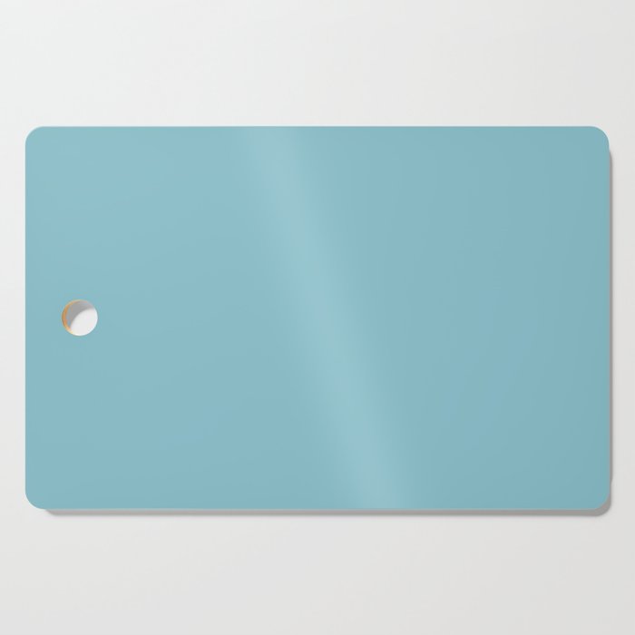 After the Rain light pastel blue solid color modern abstract pattern  Cutting Board
