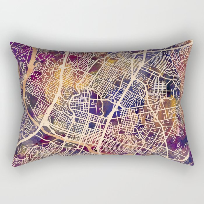 Austin Texas City Map Rectangular Pillow