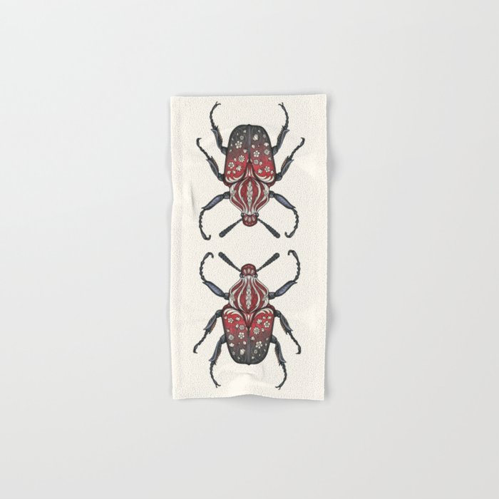 Carnelian Beetle Hand & Bath Towel