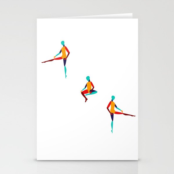 Modern minimal human art print Stationery Cards