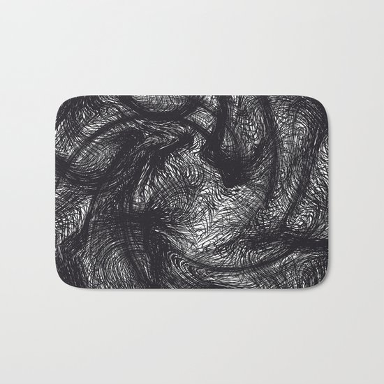 furry swirl Bath Mat