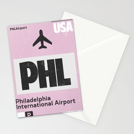 PHL Philadelphia airport code Stationery Cards