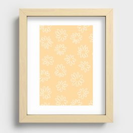Simple Daisies on Butter Recessed Framed Print