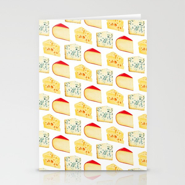 Cheese Pattern - White Stationery Cards