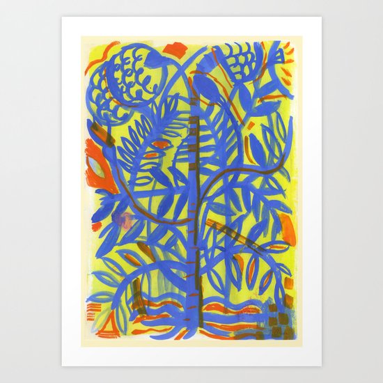 neon botanical Art Print