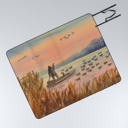 Duck Hunting On A perfect Day Picnic Blanket