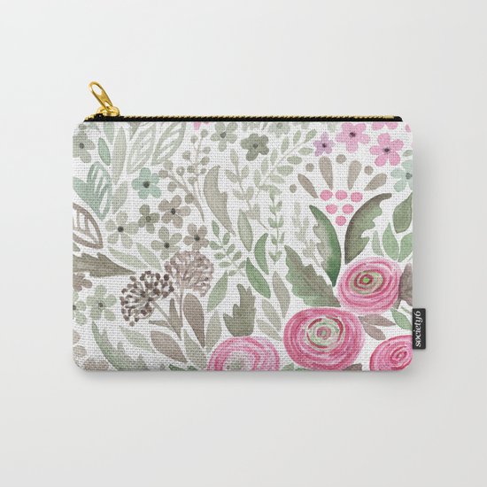 Watercolor . Pink summer . Carry-All Pouch