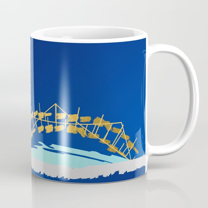 Blue and Gold Coffee Mug
