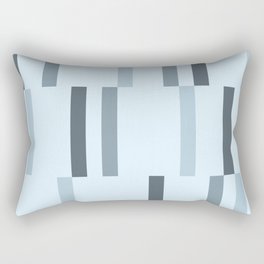 Retro Abstract Art Lines Light baby Blue Rectangular Pillow