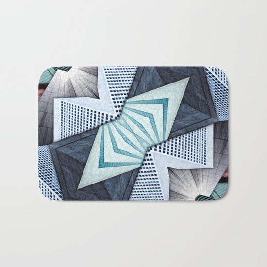 Abstract Structural Collage Bath Mat
