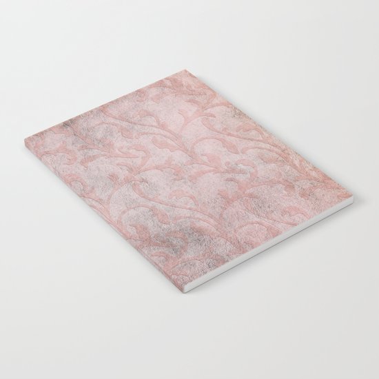 Dirty princess - Elegant Damask pattern with grunge effect Notebook