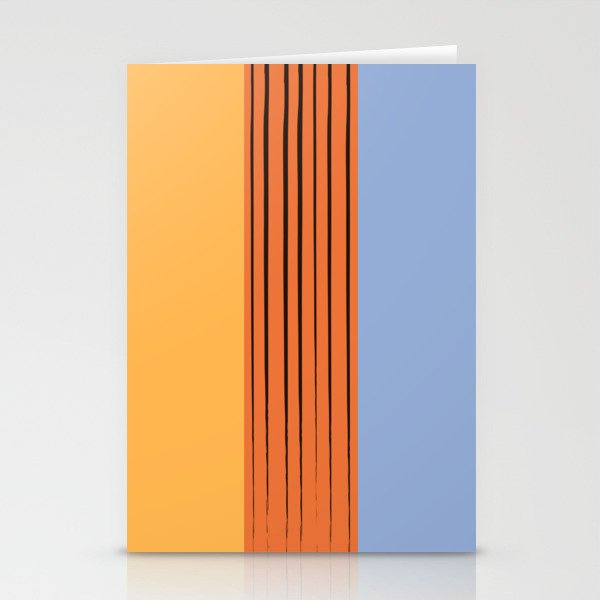Flawa - Yellow Orange Blue Colourful Minimalistic Art Design Pattern Stationery Cards