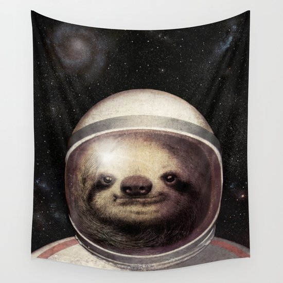 Space Sloth Wall Tapestry