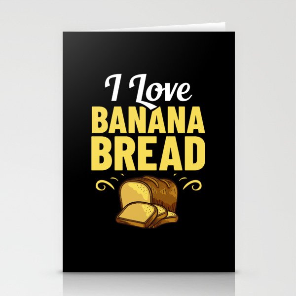 Banana Bread Recipe Chocolate Chip Nuts Vegan Stationery Cards