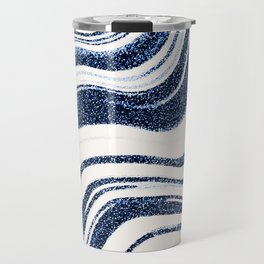 Textured Marble - Indigo Blue Travel Mug